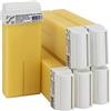 Epilwax Set da 6 bianca Rulli Cera per Depilazione - Larghezza 100 ml Roll-on Ricarica Cera