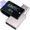 EMTEC Dual USB3.2 to Type-C T260 64GB - ECMMD64GT263C