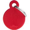 My Family MyFamily Medaglietta per Cane Made in Italy, Cerchio Piccolo, Targhetta Cane, Smaltata a Mano in Metallo, Collezione Basic, 21x28 mm