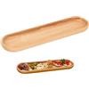 Mottinox Vassoio Unico, Forma Lunga Stondata, Ideale per aperitivi, Legno di Faggio, 46 x 12 x 3 h cm