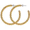 GoldChic Jewelry Orecchini a Cerchio Da Donna Carini In Oro, Anelli Per Orecchini Medi Da 50 Mm Per Ragazze