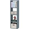 Muebles Pitarch Scaffale/Libreria Tibet, 130 x 34 x 25 cm (altezza x larghezza x profondità), Colore Blu Talco