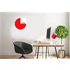 Homemania Pantone by Homemania PWATCH043028 Orologio Slice, Metallo, Rosso/Bianco/Nero, 40 x 0.15 x 40 cm