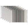 DII Everyday Collection - Set di tovagliette da tavolo, motivo a righe con frange, 33 x 50 cm, 2 pezzi, colore: nero