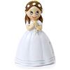 Mopec Bomboniere Prima Comunione Magnete Bambina Confezione da 12 pezzi, bianco, 6 cm