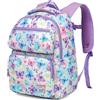 VASCHY Zaino Bambina, Zainetto Asilo Bambino Grande Zaino Scuola Elementari Bimba Leggera Zaino Bimba Ragazza Con Fascia Toracica Zaino da Viaggio 4-6 Anni Farfalla Glitter