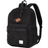 VASCHY Zaino Donna, Zaino Uomo Casual Zaino da Viaggio Zaino Università Vintage Zaino Scuola Grande Zaino PC 15.6 Pollici Zainetto Classico Impermeabile Lavoro Nero
