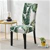 Treer Coprisedie con Schienale Fodere Sedie Elasticzzato, Nordico Moderno Universale Lavabile Rimovibile Coprisedile per Sala da Pranzo Cerimonia Matrimonio Festa Decor (Verde Tropicale,4 Pezzi)