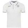 SSC Napoli Polo Rappresentanza Bambino Bianca, EA7, Prodotto Ufficiale, Logo SSCN, inserti blu, mezze maniche, 6 anni