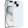 MyGadget Cover per Apple iPhone 15 - Custodia in Silicone Morbido a Doppio Strato - Case con Protezione Fotocamera & Fodera Interna Antigraffio - Bianco