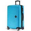 Hauptstadtkoffer Mitte - Valigia Media a Guscio Rigido, TSA, 4 Ruote, Bagaglio da Stiva con Espansione di Volume di 8 cm, 68 cm, 88 L, Blu Ciano
