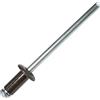 AERZETIX - C57142 - Set di 50 rivetti ciechi Ø4x8mm colore marrone seppia RAL 8014 - in acciaio/alluminio - rivetto pop a rottura stelo