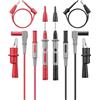 AstroAI Set di Accessori per Multimetri, Kit di Accessori con 8 Cavi di Prova con Pinze a Coccodrillo, Sonde, Mini Ganci e Punte per Multimetro
