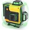 FELLAT Livella Laser 4x360°, Livella Laser Verde 4D 16 Linee Autolivellante con Funzione Impulso, Telecomando, Staffa Rotante Magnetica, 2 Batterie Ricaricabili