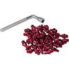 Funn 6mm Street Pin per Pedali Python, Ripper e Mamba, 50 pezzi di M4 x 6mm Street Pins con una chiave a bussola da 4mm (nero)