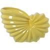 DRW Vaso a Forma di Conchiglia in Ceramica Giallo 30x15x21cm