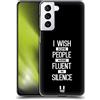 Head Case Designs Fluent in Silence Frasi Sfacciate Custodia Cover Dura per Parte Posteriore Compatibile con Samsung Galaxy S21 5G