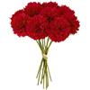 MUYAPAY Fiori di Ortensia Artificiale,12 Pezzi di Fiori di Palla di crisantemo di Seta,Bouquet Di Ortensia Finte,Ortensie Artificiali con steli,per Bouquet di Nozze,Casa,Giardino,Ufficio(Rosso)