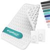 Engelbach® Tappetino doccia antiscivolo 53x53cm - Tappeto con 2 ganci per asciugatura rapida - Senza BPA, antimuffa e antibatterico - Lavabile in lavatrice
