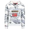 Geographical Norway Felpa con cappuccio da uomo Gymclass, Grigio mimetico., S