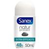 SANEX - Deodorante a sfera Natur Protect Extra Efficacia - Deodorante per uomo e donna con pietra di allume - Efficienza 48 ore - Senza alcool, senza coloranti - 50 ml