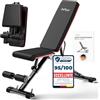 DH FitLife Panca pesi pieghevole con panca curl & estensore per gambe, Weight Bench for palestra domestica, Fitness Bank Multifunzione, Allenamento addominale regolabile in 7 livelli