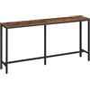 MAHANCRIS Tavolo Consolle da 160 cm, Tavolo da Divano Stretto, Tavolo da Ingresso, Tavolino Industriale, Tavolino per Corridoio, Camera da Letto,Robusto e Stabile, Marrone ACTHR16001Z