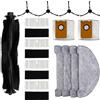 Waremax Kit di Ricambi per Honiture Q6 Pro, per Laresar L6 Pro, per Imou L11 Pro, per AIRROBO T10+, per Neabot N2, 1 Spazzola Principale, 4 Spazzole Laterali, 4 Filtro, 4 Panni Mop, 2 Sacchetti