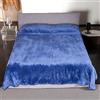 Kanguru - Plaid Matrimoniale, 230x230 cm, Coperta per Letto, Blu, soffice pile effetto pelliccia, sherpa, misura 2 piazze, idea regalo natale mamma e papà, compleanno, morbida calda