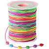 Diboniur Filo per Braccialetti 1mm x 100m, Filo Elastico per Braccialetti Resistente, Cordone Arcobaleno Perline per Gioielli DIY, Bracciali, Collane, Artigianato, Decorazioni