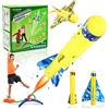 US Sense Step Powered Rockets- Stunt Planes and Launcher with 4 amazing planes, birthday gifts for boys and girls for ages 3 and up, STEM with Fun, Rockets are educational and fun games for kids