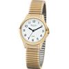 REGENT Orologio da donna al quarzo con cinturino da 30 mm di diametro in diverse varianti, Oro / Bianco, Bracciale