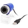 Ruilogod Silver Tone Blue 5.0 Mega Pixel USB Clip Camera Webcam per laptop Desktop PC