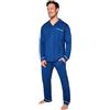 CityComfort Pigiama Uomo - Pigiama Lungo con Maglia con Bottoni a Maniche Lunghe M-3XL - Pigiama Due Pezzi Invernale Autunnale (Navy, M)