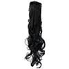 WIG ME UP - Toupet Coda di cavallo Nero Ondulati 63 cm Fissaggio con Fascette e Graffette YZF-1094HT-1