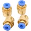 CNCTEC Raccordo a innesto pneumatico R 1/4 su 4 mm IQS, 4 pezzi Push In connettore ad aria compressa (R 1/4 - 4 mm)