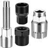 lzijun Estrattore Guarnitura Bicicletta e Strumento Supporto Inferiore,Set di Utensili Supporto Inferiore Bicicletta 3 Pz con Chiave da 16 mm,Strumento Chiave Supporto Inferiore per Rimuovere la