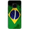 1001coques - Cover in silicone per Huawei Mate 20 Pro, motivo: bandiera del Brasile