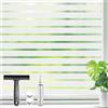 Qualsen Pellicola per Vetri Finestre Pellicole Non Adesiva per Vetri Opaca Decorativa Aderenza Statica Anti-UV Pellicola Privacy Finestre da Casa Ufficio (60 x 200 cm, Striscia Media Frosted)