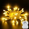Dalugo Luci a Batteria, 3M 30 LED Luci Bianco Caldo con Timer 6h, IP65 Impermeabile Luci Natale Esterno per Decorazioni Natalizie all'interno e all'aperto