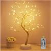 Heerda Kinamy Albero LED, Lampada Albero Lampada da Tavolo, 8 Modalità di Luce e Funzionamento del Telecomando e Timer, Perfetto per Regalare Decorazioni per Feste Festive