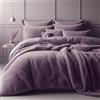 Comfort Collections Set di biancheria da letto con copripiumino in pile super morbido e caldo e federe - Colore: Viola - Singolo - 135 x 200 cm