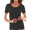 Liabel 3 Pezzi Maglia Donna 2828 26 Mezza Manica in Caldo Cotone. Nero 6/XL