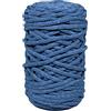 Rayher Braidy filo riciclato, intrecciato, 4 mm ø, color blu jeans, gomitolo 60m (250 g), filato per lavori creativi, macramè, pannelli, progetti con corde, 42010372