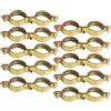 AERZETIX - C60420 - Set di 10 morsetti supporti di fissaggio doppie Ø28mm - 3/4'' - fissaggio a parete tubo di rame - serraggio a vite idraulico riscaldamento sanitario - in acciaio