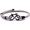 Aloha Bracciale Bici Corsa Gravel Bike Mountain Bike Idea regalo Uomo Donna Regolabile Acciaio (Grigio)