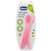 Chicco - Cucchiaio Silicone Femminile Bi Pack 6 Mesi+ Confezione 2 Pezzi