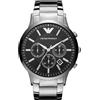 Emporio Armani Orologio Uomo, movimento cronografo al quarzo, cassa in acciaio inossidabile da 46 mm con bracciale in acciaio inossidabile, AR2460