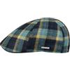 Stetson Coppola Texas Genola Wool Check Uomo - Made in The EU Cappellino Lana Cappello Piatto con Visiera, Fodera Autunno/Inverno - S (54-55 cm) Blu