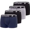 Pierre Cardin Boxer Uomo 100% Cotone, Mutande Uomo, set di 4, Grigio, Nero, Blu, Taglie XL